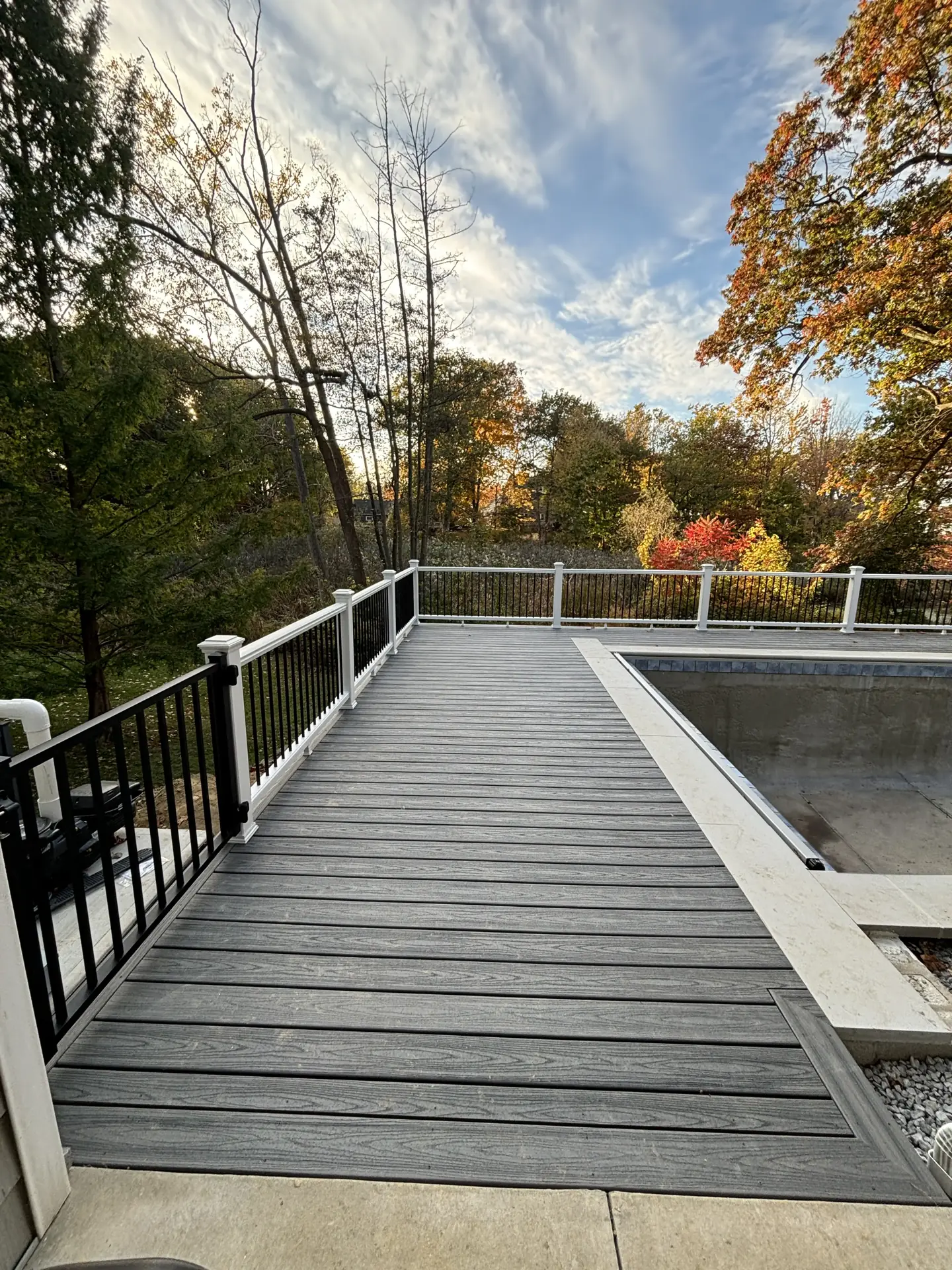 Composite walkway in autumn